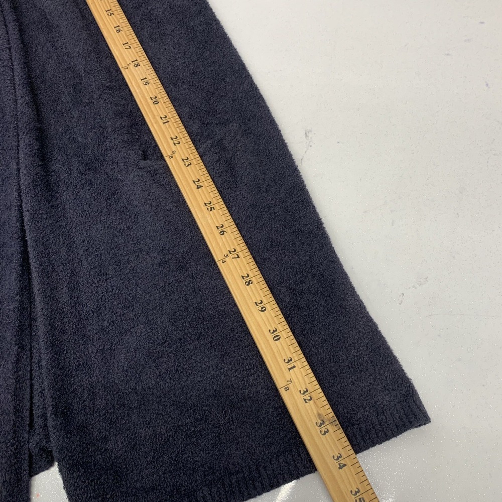 Barefoot Dreams Open Bamboo Chic Lite Cardigan XS Pocket Sweater Charcoal Gray - Picture 8 of 10
